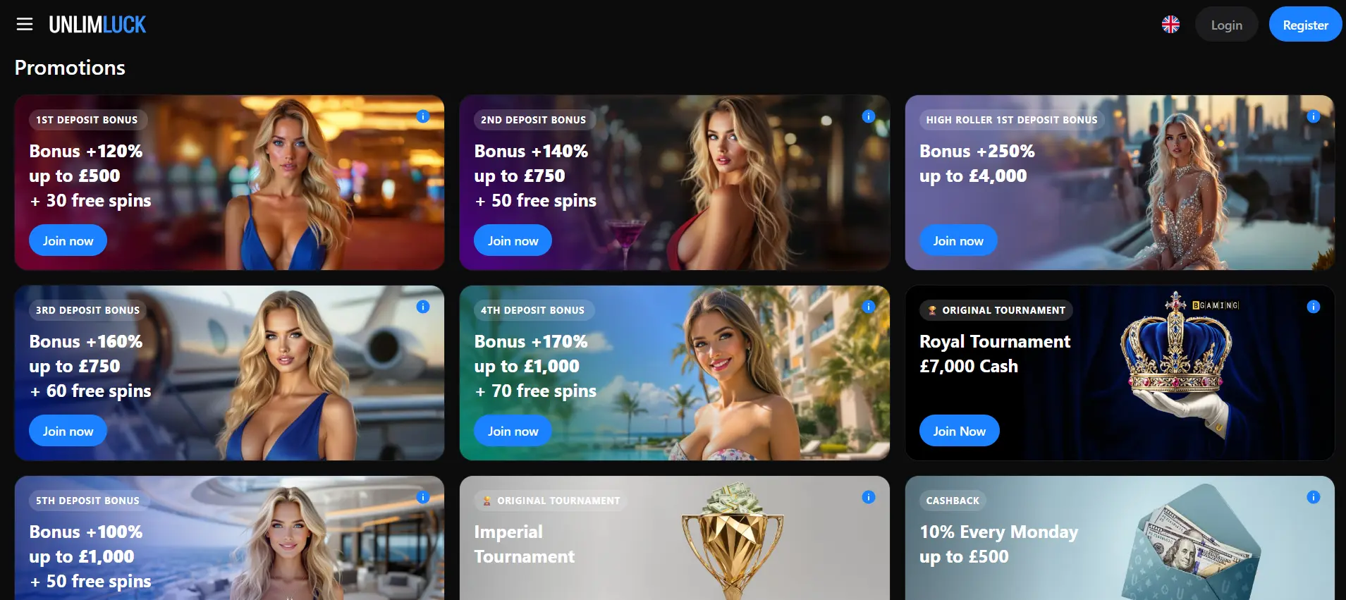 Unlimluck Casino promotions